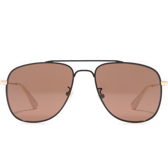 GUCCI 57mm aviator sunglasses - Picture 4 of 11